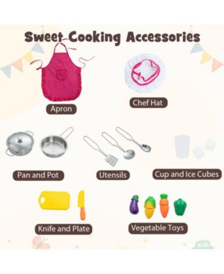 Kids Corner Pretend Kitchen Playset with Separated Washing Basin