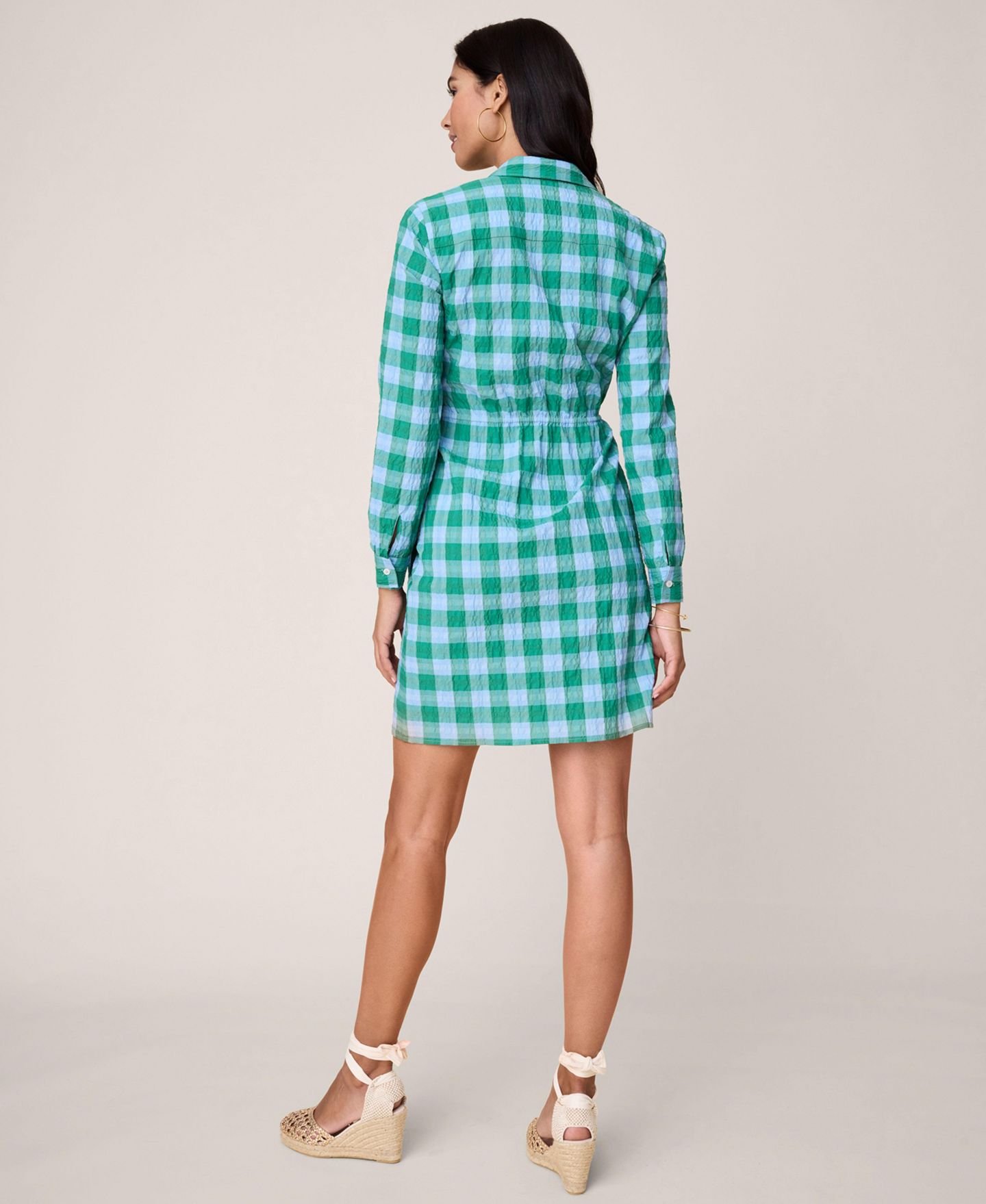 Женское платье UNTUCKit Seersucker Mila Shirt Dress, цвет: Синий — фото 3