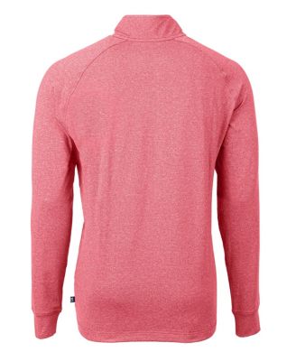 Men's Cutter and Buck Adapt Eco Knit Heather Quarter Zip Pullover