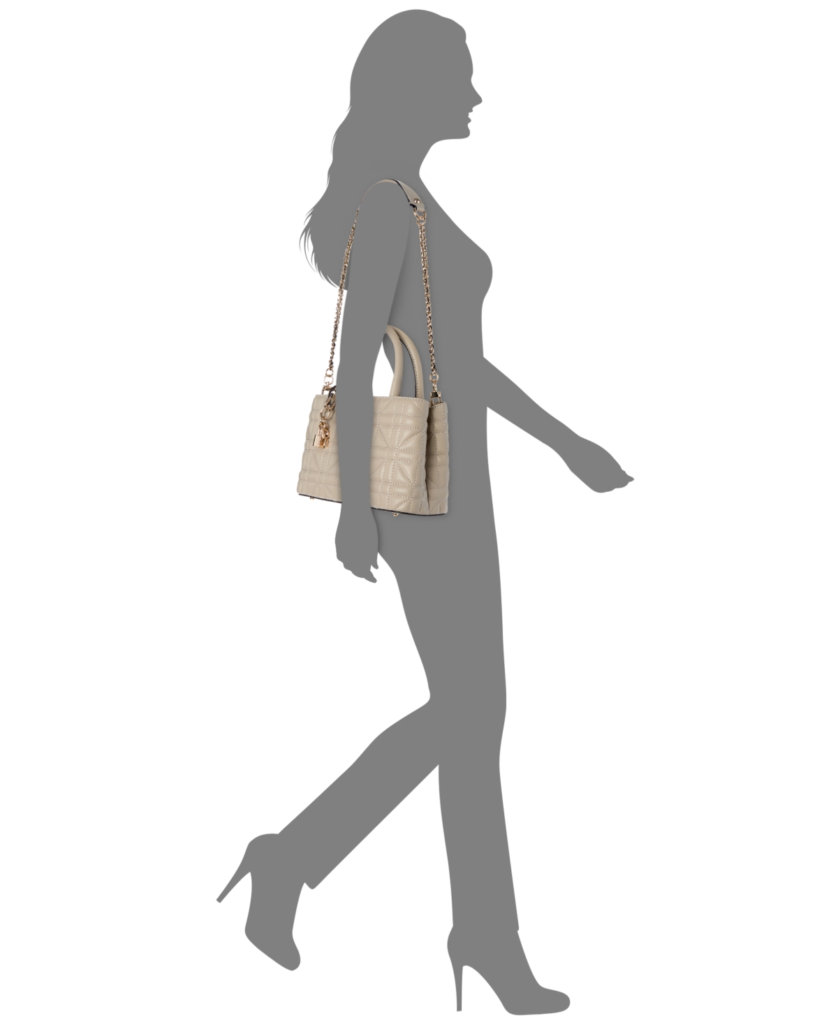 Guess Edita Elite Small Satchel Bag In Neutral