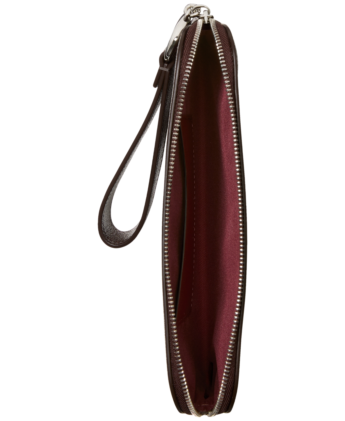 Kate Spade Halo Glazed Leather Wristlet In Brown
