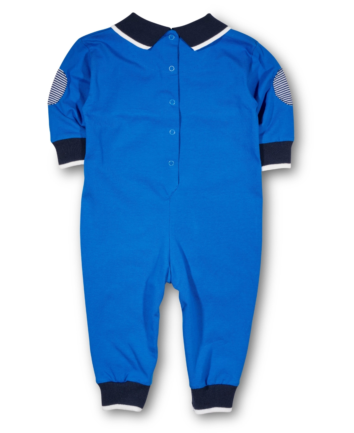 Florence Eiseman Baby Boys Navy Short Sleeve Sweater With Puff Sleeves