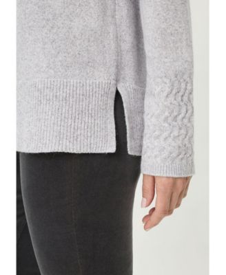 Women's Melange Knit Mock Neck