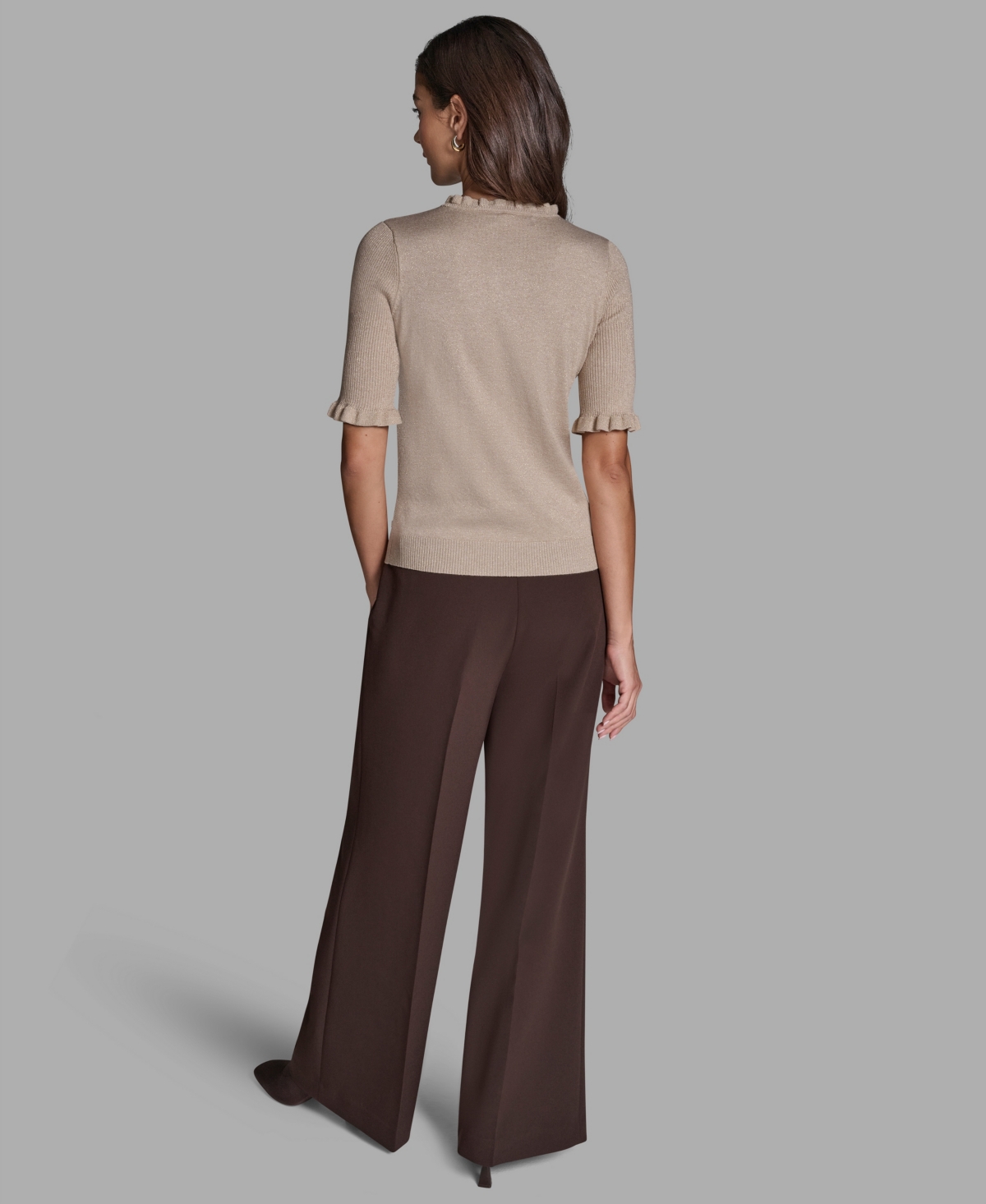 Bcbg Women's Shiny Crewneck Sweater