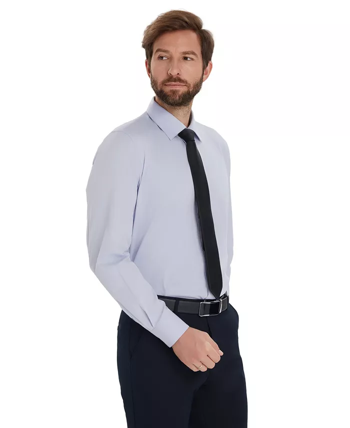 Men's Solid Slim-Fit Dress Shirt