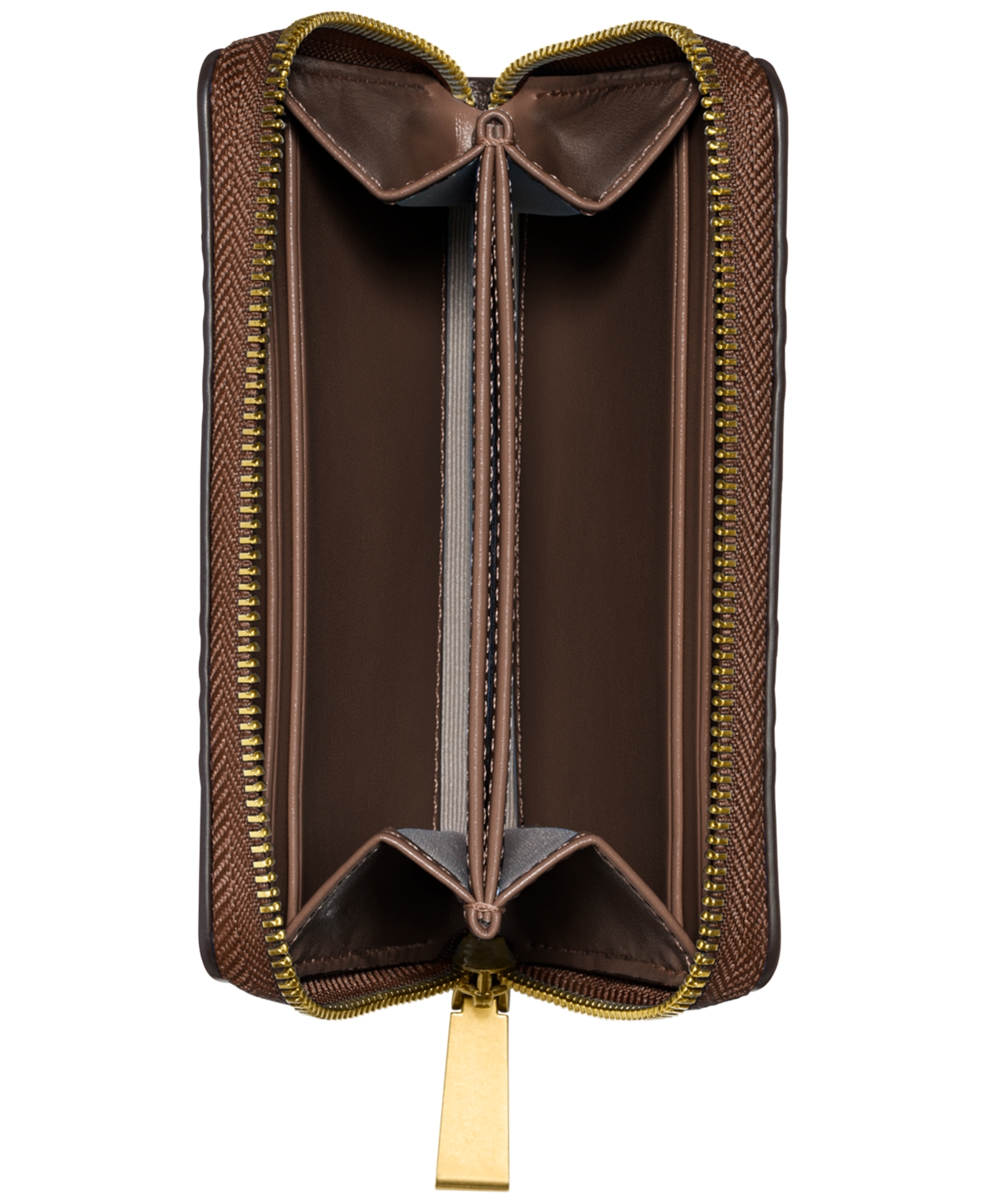 Michael Kors Michael  Jet Set Mini Zip Around Card Case In Brown