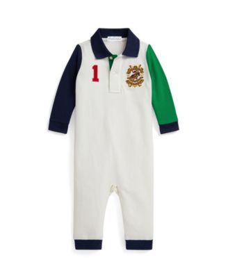 Polo Ralph Lauren - Baby Color-Blocked Crest Polo Coverall