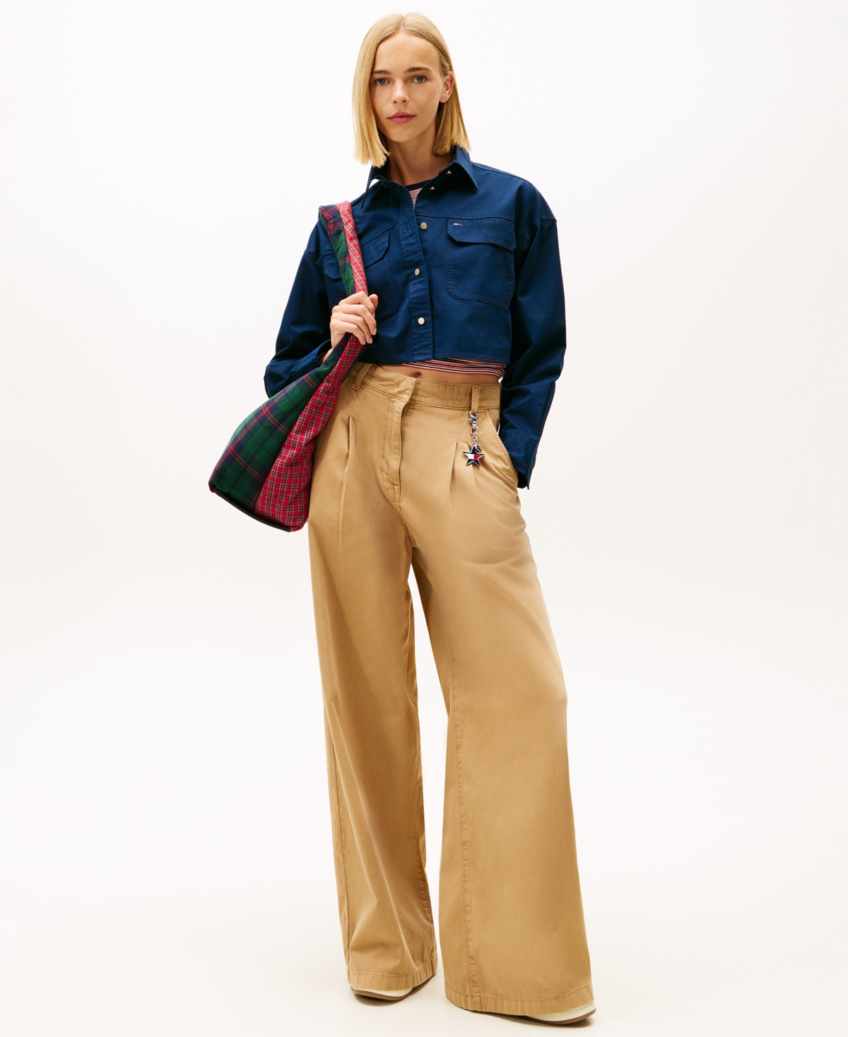 Tommy Jeans Women's Cropped Utility Shirt Jacket