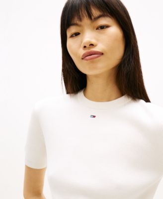 Women's Essential Striped Short-Sleeve Sweater