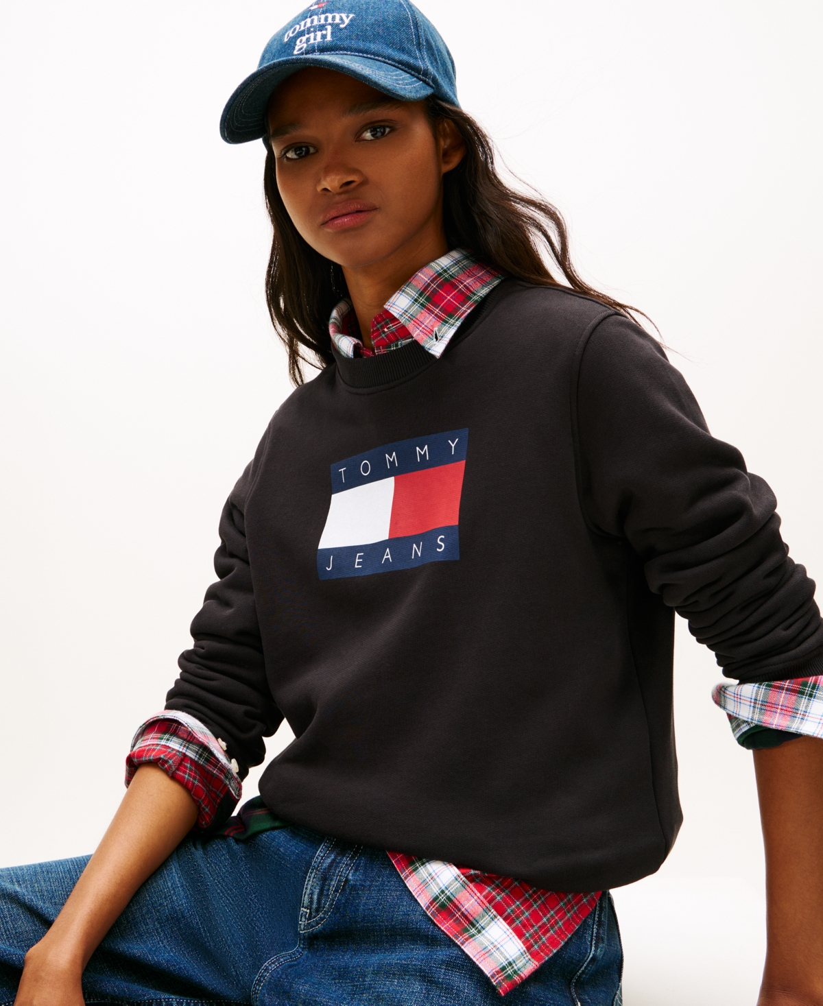 Tommy Jeans Women's Flag Crewneck Sweatshirt