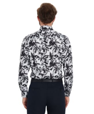 Men's Leo Botanical Printed Long-Sleeve Dress Shirt, Macy's Exclusive