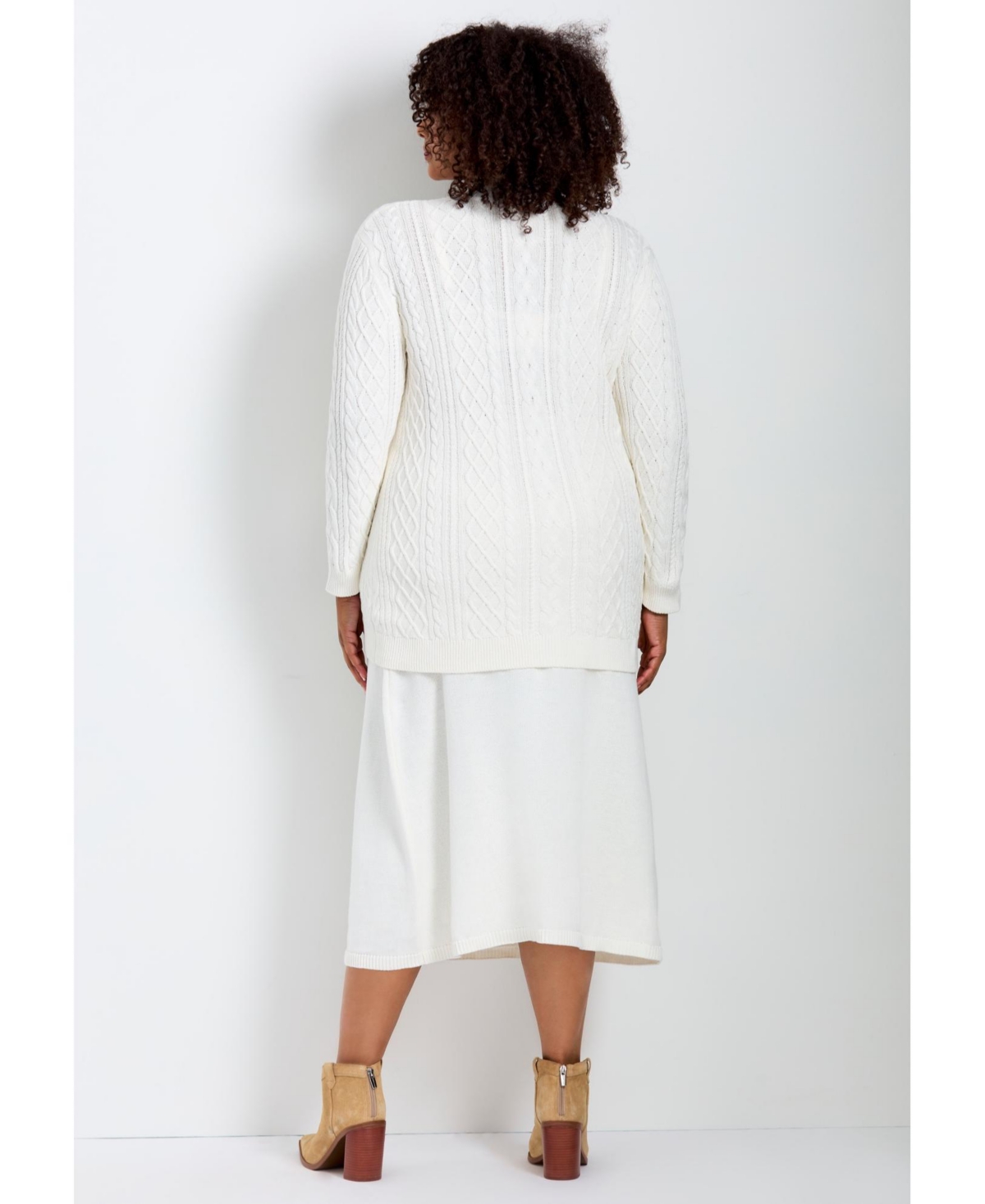 Avenue Women's Mock Neck Cable Sweater