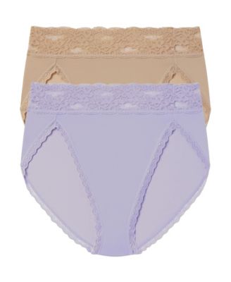 Women's Goddess Lace Trim French Cut Brief 2-Pack
