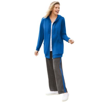 Women's Within Zip Front Tunic Hoodie Jacket