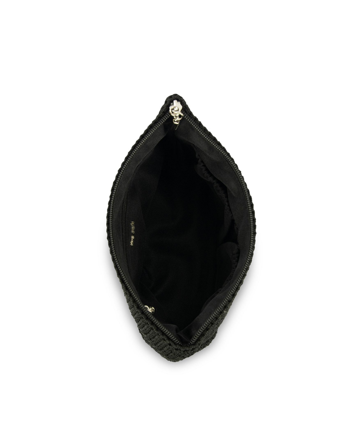 The Sak Essential Crochet Zipper Pouch In Black