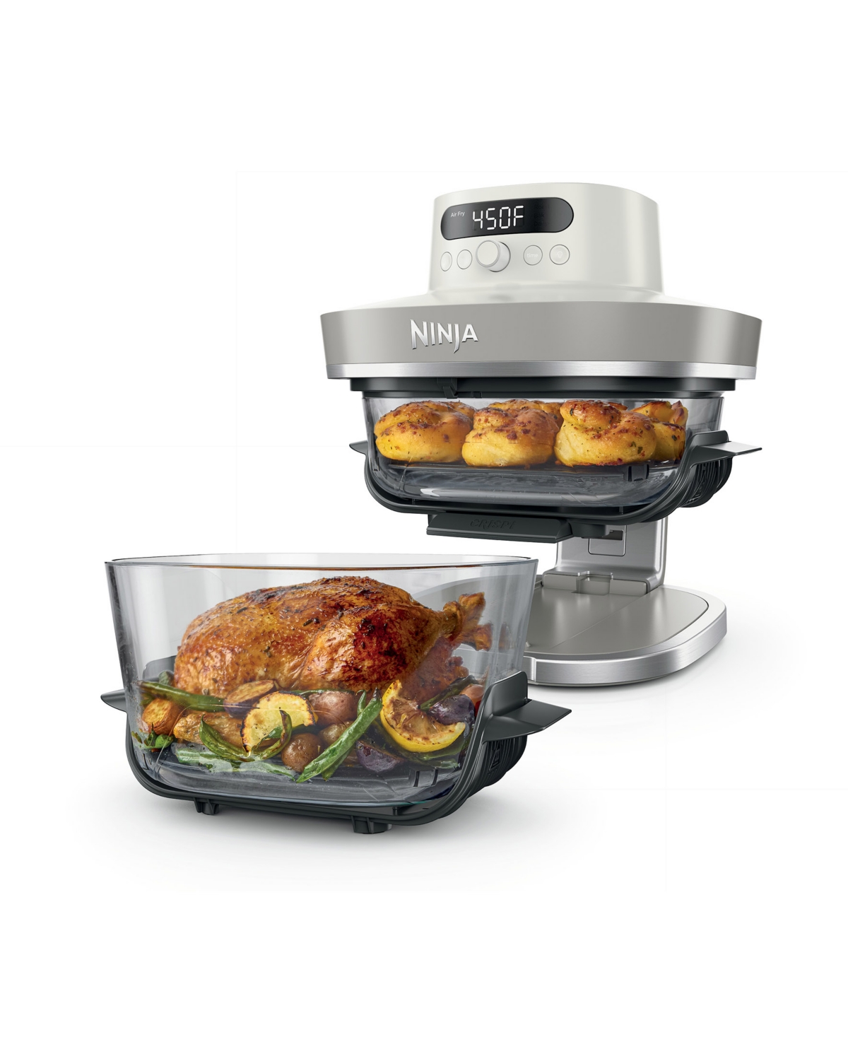 Ninja Crispi Pro 6-in-1 Countertop Glass Air Fryer In Black