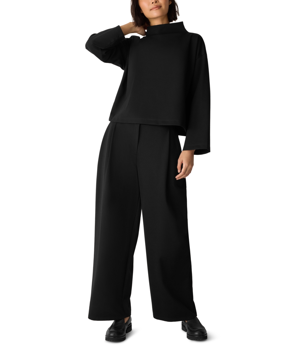 Eileen Fisher Women's High Rise Pants In Black