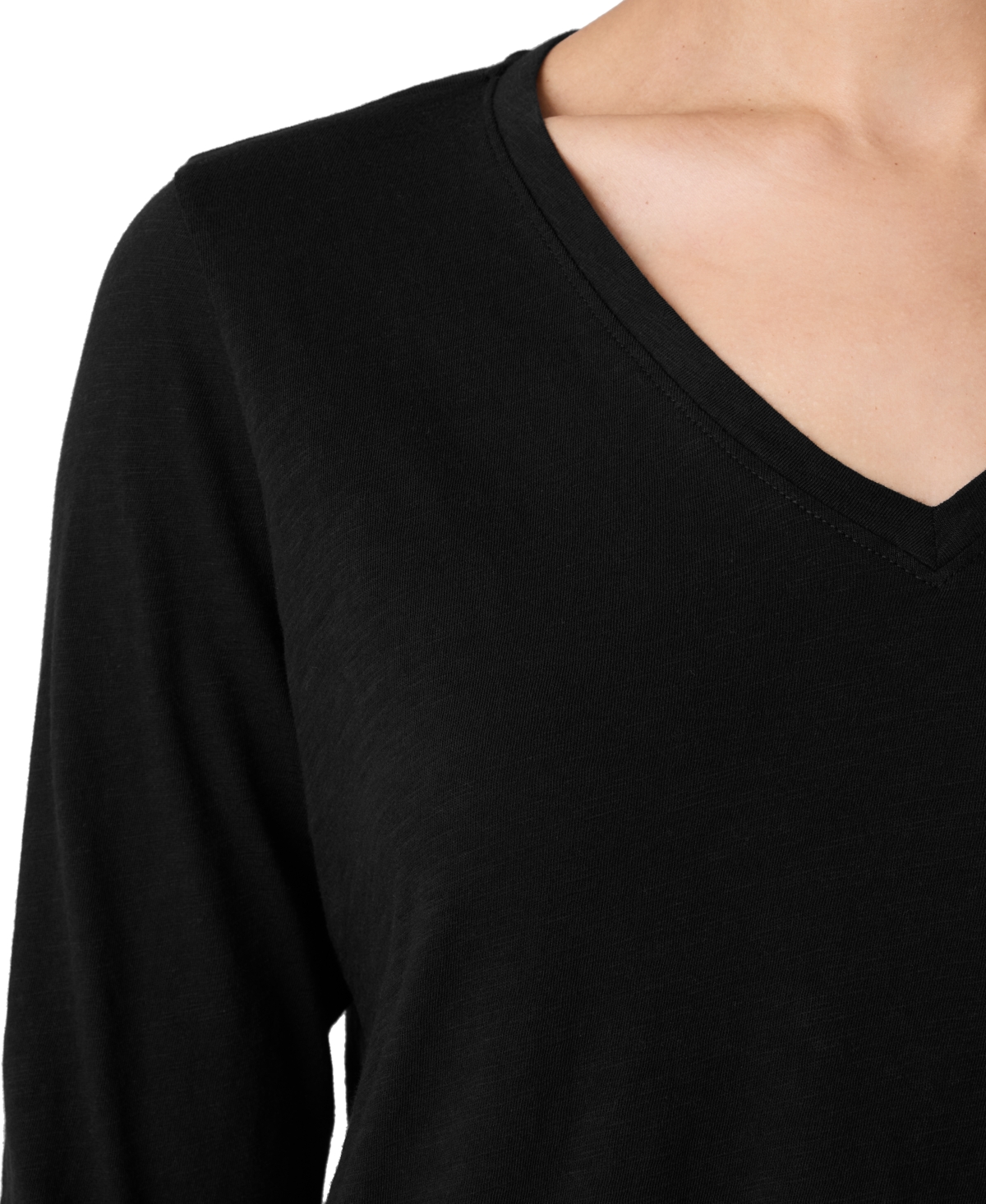 Eileen Fisher Women's V-Neck Long-Sleeve T-Shirt