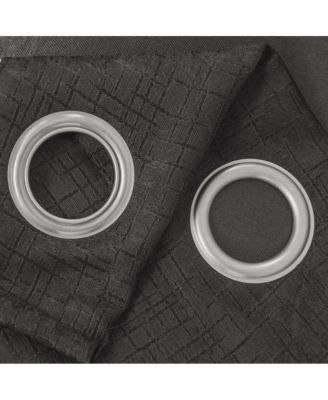 Lynx Matte Embossed Blackout Grommet Panel - 52"x95", Black