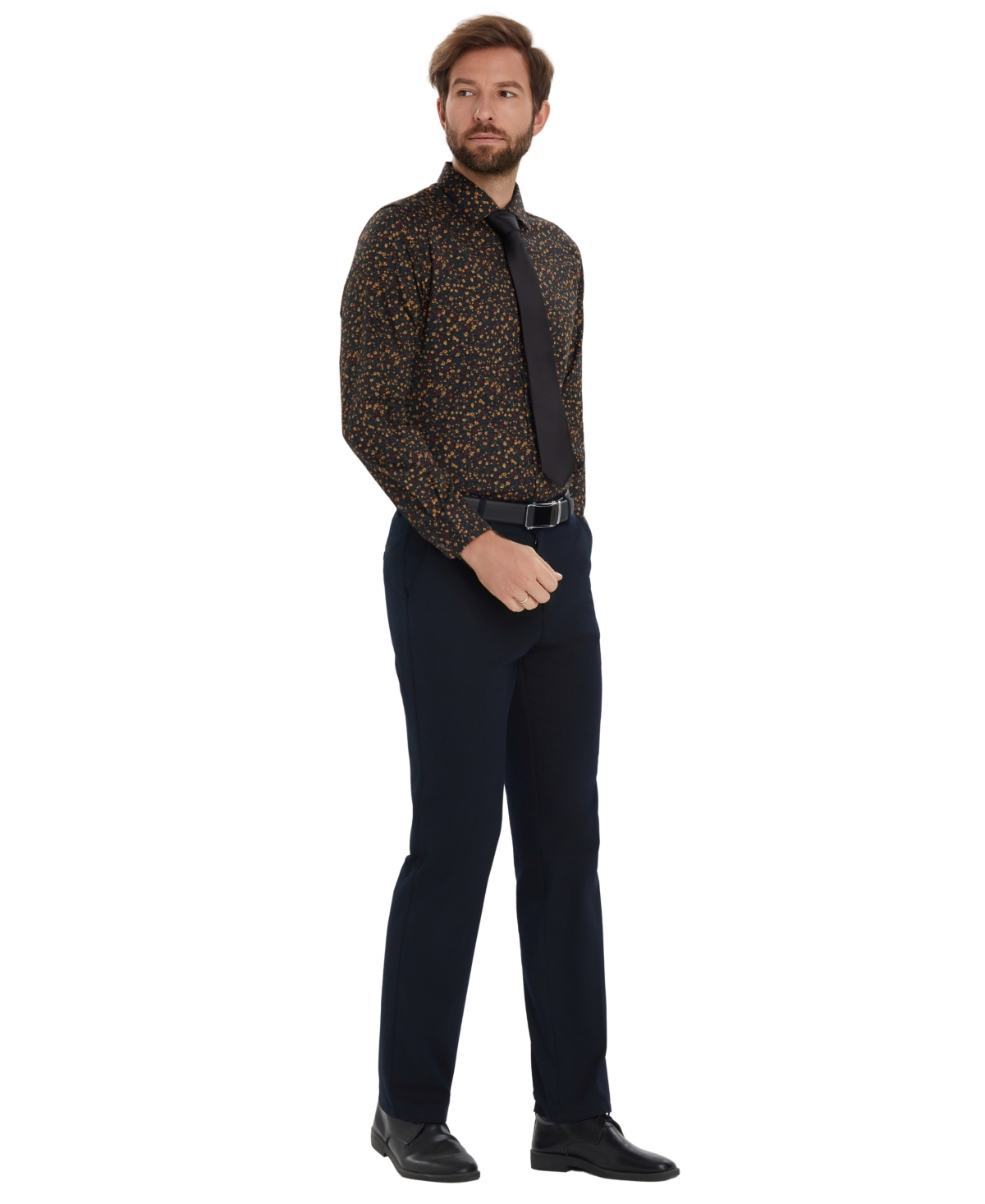 Bar Iii Men's Front Floral Print Dress Shirt, Macy's Exclusive