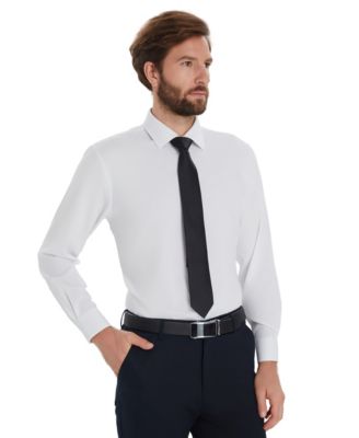Men's Solid Long-Sleeve Dress Shirt