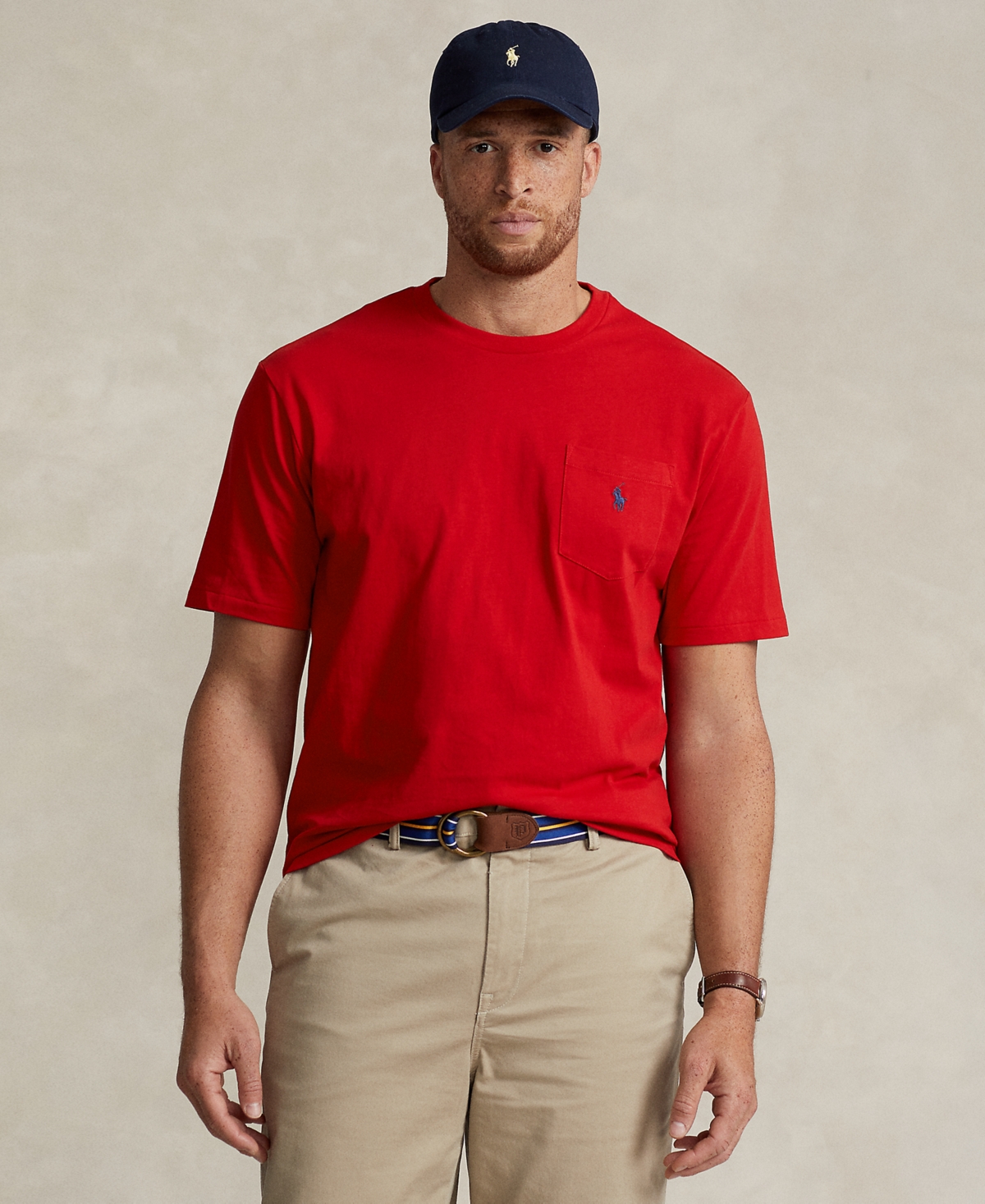 Polo Ralph Lauren Men's Big & Tall Crew-Neck Pocket T-Shirt