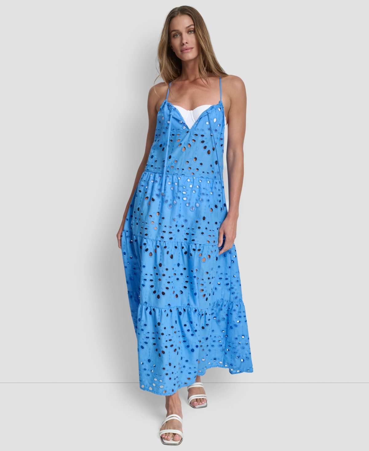 Dkny Women's Tiered Maxi Dress Swim Cover-Up