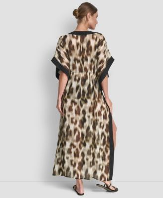 Women's Tie-Front Cover-Up Kaftan