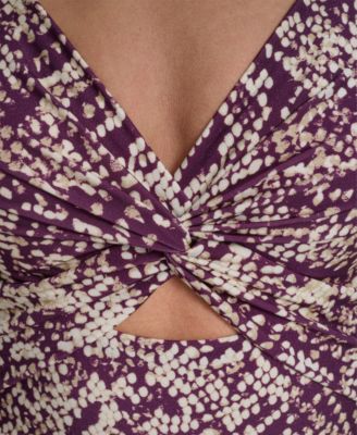 Women's Shirred Keyhole Detail One-Piece Swimsuit