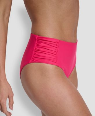 Women's High-Waist Side-Shirred Bikini Bottoms