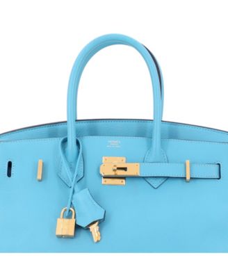 Birkin 30 Handbag Blue Epsom with Gold Hardware