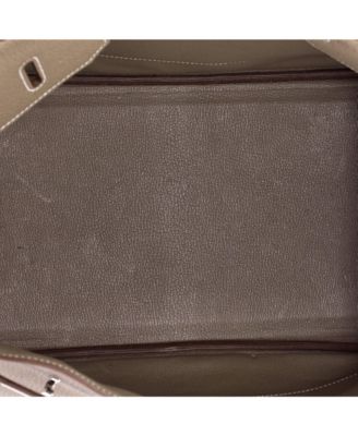 Birkin 35 Handbag Grey Togo with Palladium Hardware