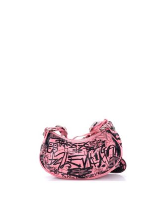 XS Le Cagole Graffiti Giant Studs Shoulder Bag Leather