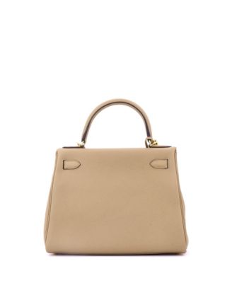 Kelly 28 Handbag Light Togo with Gold Hardware