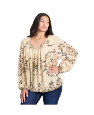 Women's Plus Size Suli Bell Sleeve Top