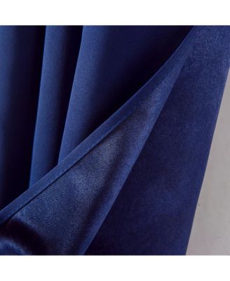 Anchorage Blackout Single Grommet Curtain Panel Pair - 54" x 63", Navy Blue