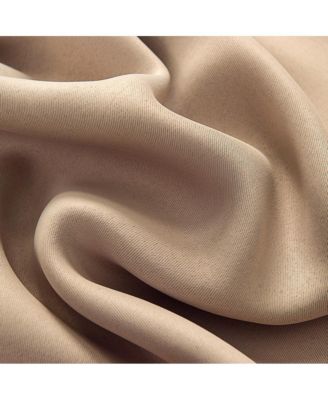 Anchorage Blackout Single Grommet Curtain Panel Pair - 54x63", Sesame