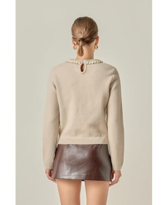 Women's Floral Bow Detail Top