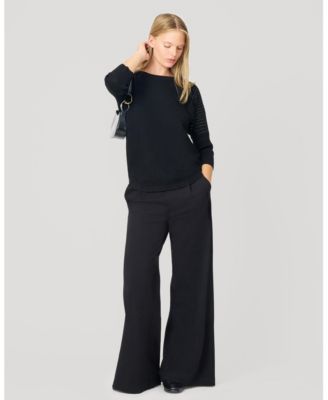 Women's Ribbed Dolman Sweater with Hotfix Detail