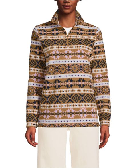 Женские свитеры Lands' End Women's Outerwear Coats Petite Anyweather Fleece Quarter Zip Pullover