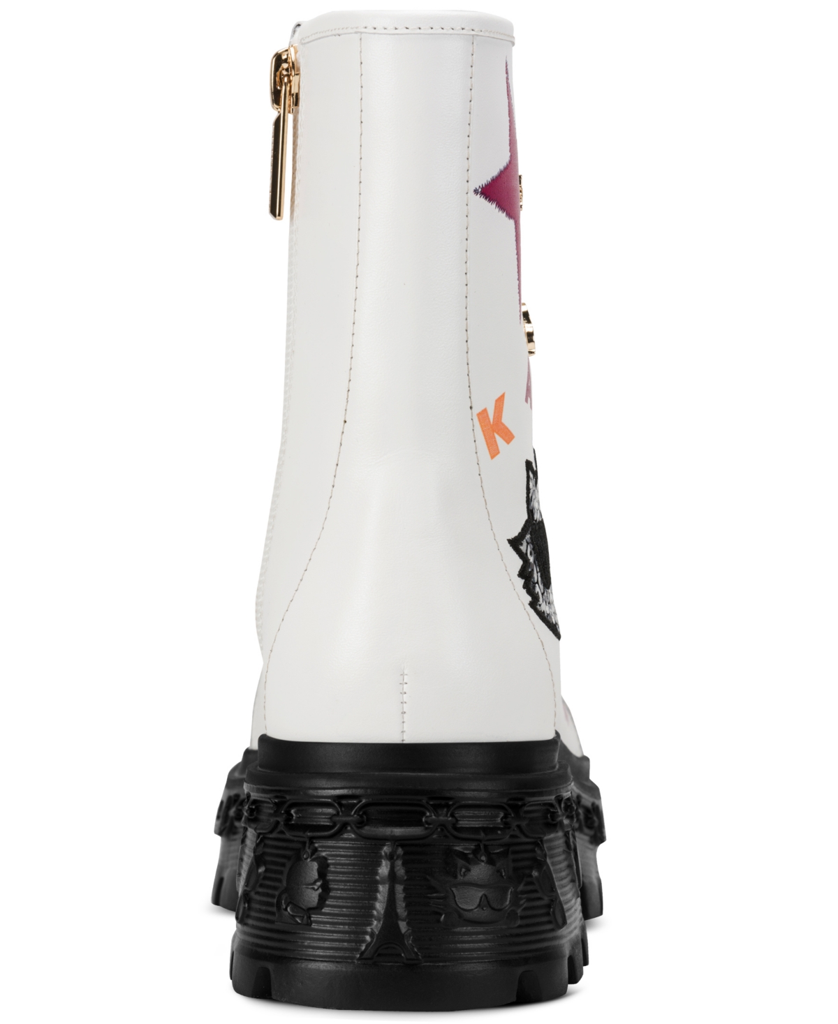 Karl Lagerfeld Women's Lamprini Ikonic Lace Up Lug Booties In Multi