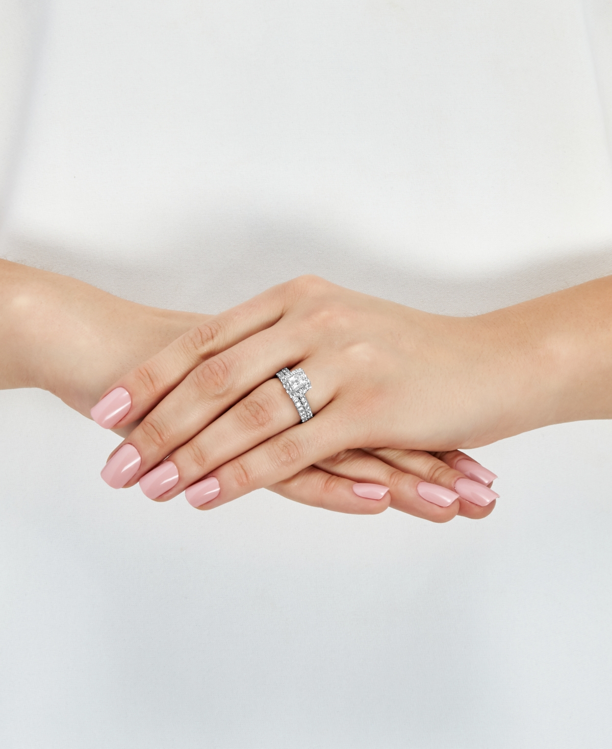 Macy's 2-piece Diamond Bridal Ring Set (2.0 Ct. T.w.) In 14k White Gold In White