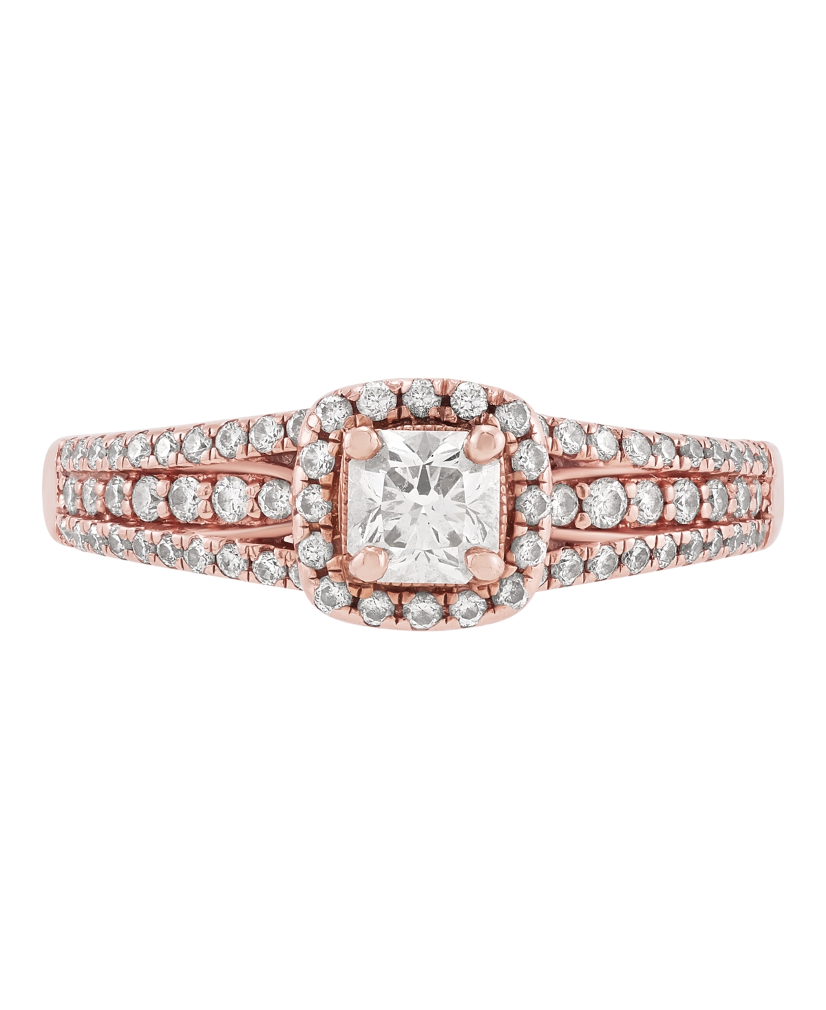 Macy's Diamond Engagement Ring (3/4 Ct. T.w.) In 14k Rose Gold In Gold