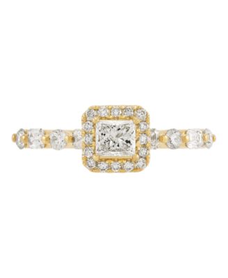 Diamond Halo Ring (1 ct. t.w.) in 18k Yellow Gold