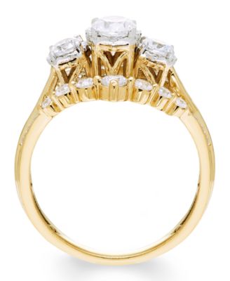 Diamond 3-Stone Ring (1-1/4 ct. t.w.) in 14k Yellow Gold