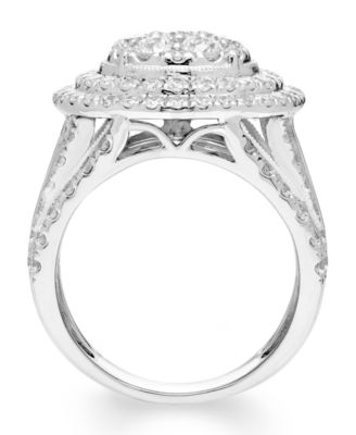 Diamond Cluster Halo Ring (3 ct. t.w.) in 14k White Gold