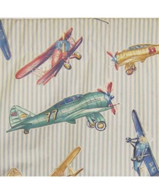 Air Show Cornice 100% Cotton with Fully Lined 3" Rod Pocket Valnance for Windows 50" x 17" Antique