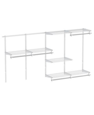 4-8 FT Wall-Mounted Closet Organizers and Storage System with Hanging Rod