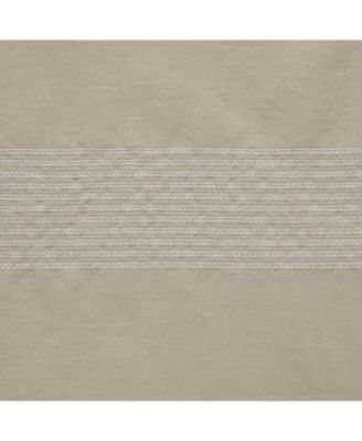 100% Polyester Phoebe Light Embroidered Stripe Filtering Grommet Curtain Panel