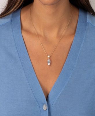 Fancy Solitare Marquise Pendant Necklace